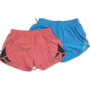 2 Pair Bundle BCG Women's Running Shorts Lot Inner Shorts Womens Large Pink Blue
